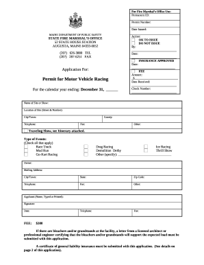 For Fire Marshals Office Use