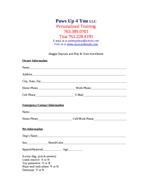 Paws Up 4 You LLC602 South Rum River Dr Princeton MN ...