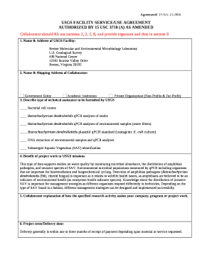 USGS FACILITY USE/SERVICE AGREEMENT AUTHORIZED BY 15 USC ...
