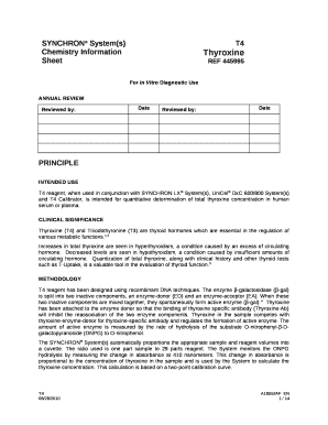 SYNCHRON System(s) T4 Chemistry Information Sheet ...