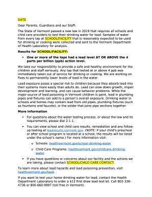 Notification Letter to Parents, Guardians and Program Staff ...