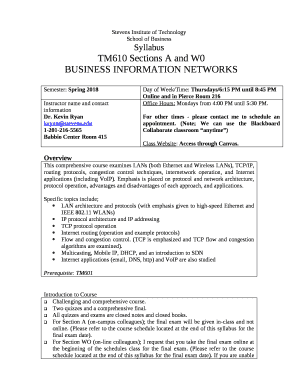 TM610 Course Syllabus
