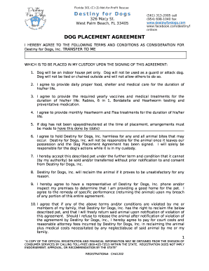 Adoption placement agreement