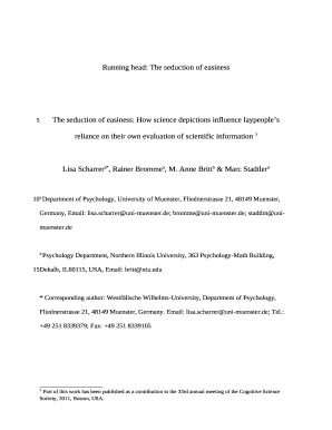 Running head The seduction of easiness The seduction of ...