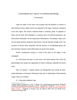 Concerning the term species in vertebrate paleontology P ...