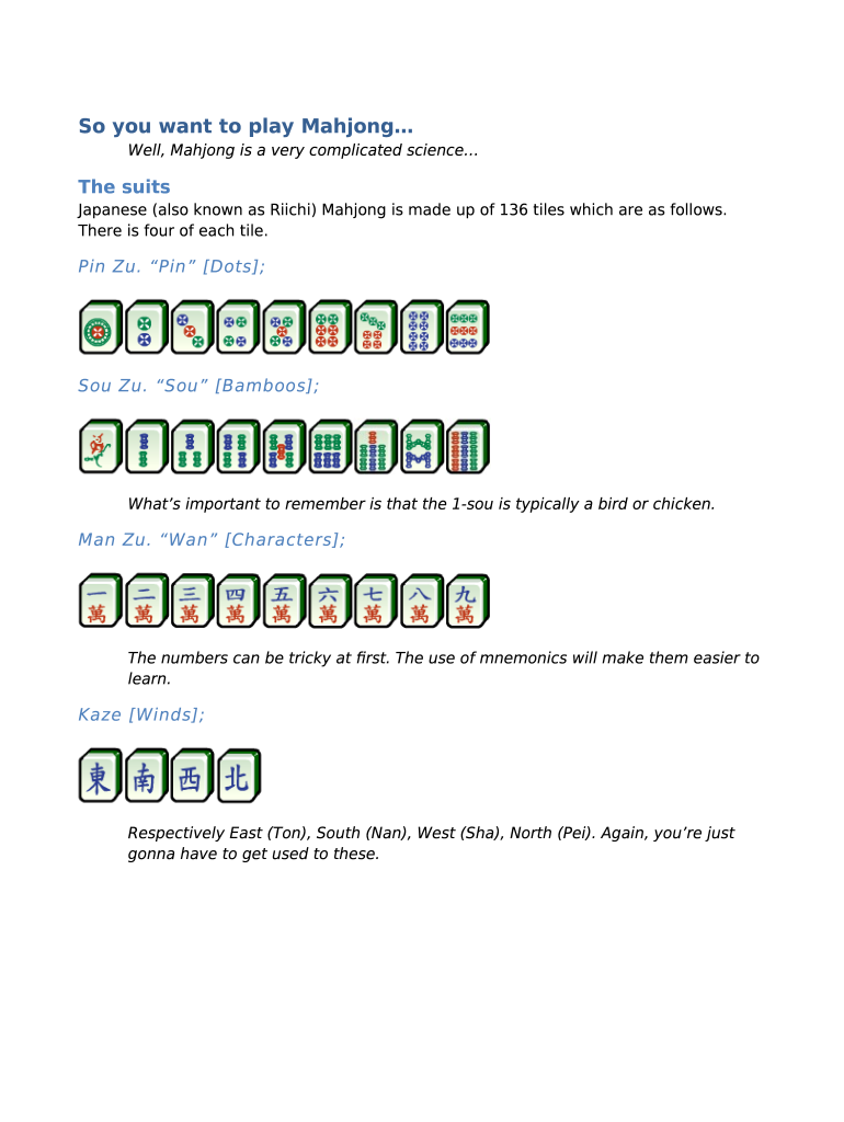 mahjong template Doc Template | pdfFiller