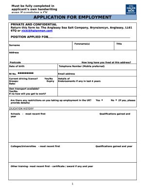 Return this form to: The Anglesey Sea Salt Company, Brynsiencyn, Anglesey, LL61 6TQ or nickihalenmon