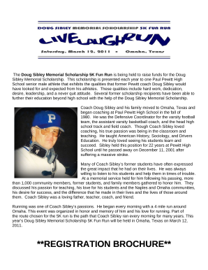 Doug Sibley Memorial Scholarship Fun Run (5K and 1 Mile)