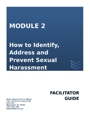 Preventing Sexual Harassment in the Workplace Objectives ...