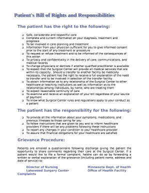 patient bill of rights assignment quizlet