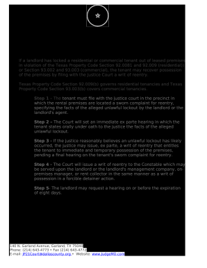 Texas Property Code92.009. Residential Tenant's Right of ...