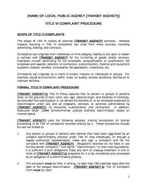 Title VI Complaint Procedures - City of Williston