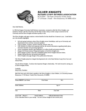 Silver Knights Application - Rutgers University Human ...