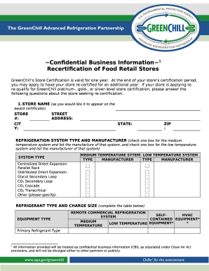 GreenChill's Store Certification is valid for one year