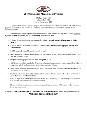USA Hockey Concussion Management Program
