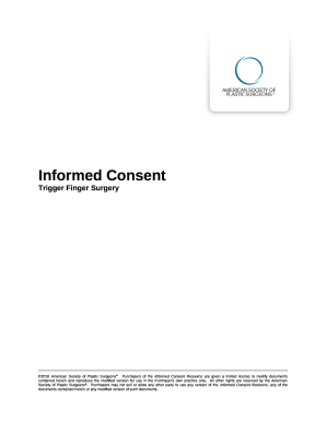 Informed consenttrigger finger surgery - The University of ...