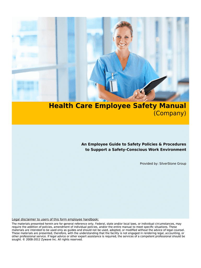 Health Care Employee Safety Manual Doc Template pdfFiller