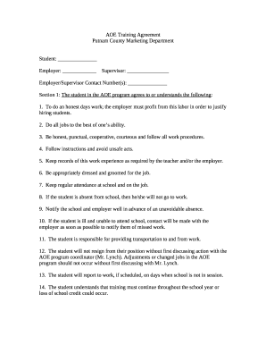 AOE Training Agreement