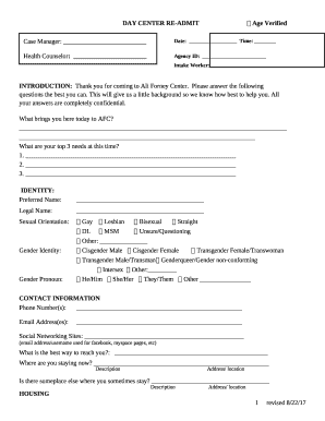 Readmit Form 2017 - Ali Forney Center