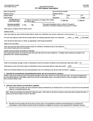 DADS or HHSC Form - Agenda