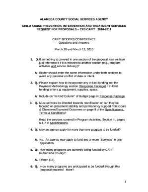 Request for Proposal : Child Abuse Prevention, Intervention ...