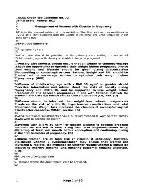 Clarification of RCOG advice on obese women in pregnancy ...