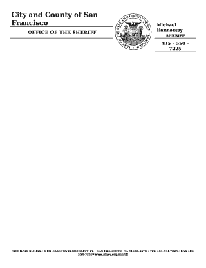 Sheriff Letterhead (CCSF Seal)