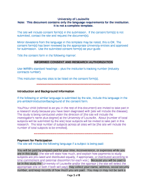 The site will include consent form(s) in the submission