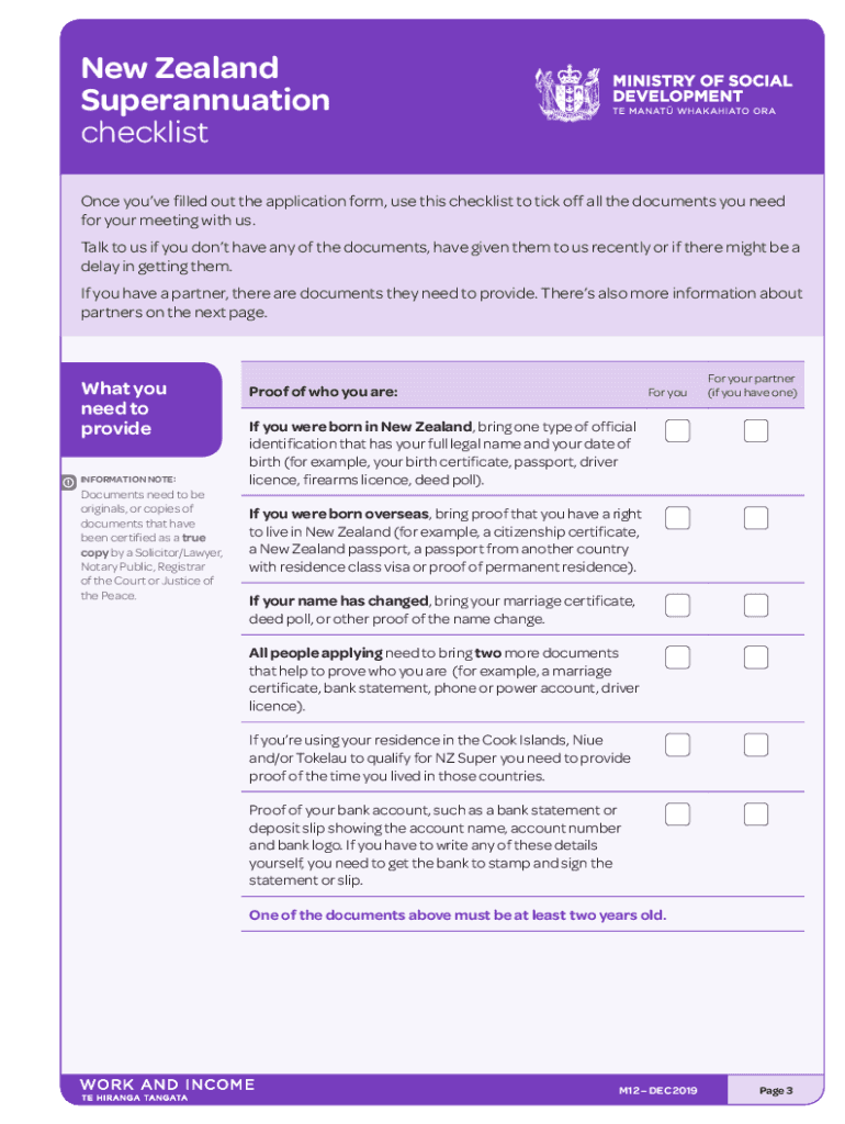 superannuation application Preview on Page 1