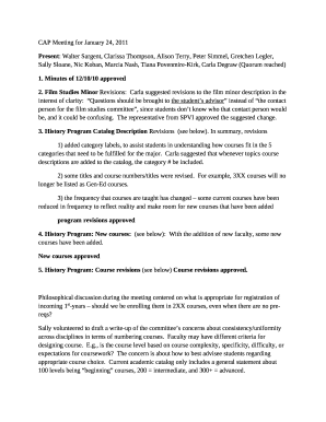 Present: Walter Sargent, Clarissa Thompson, Alison Terry, Peter Simmel, Gretchen Legler, Sally Sloane, Nic Koban, Marcia Nash, Tiana Povenmire-Kirk, Carla Degraw (Quorum reached)