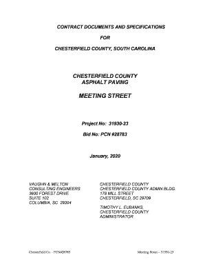 County Water and Sewer Project Construction Specifications