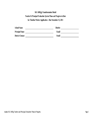SIG 1003(g) Implementation Reporting Form