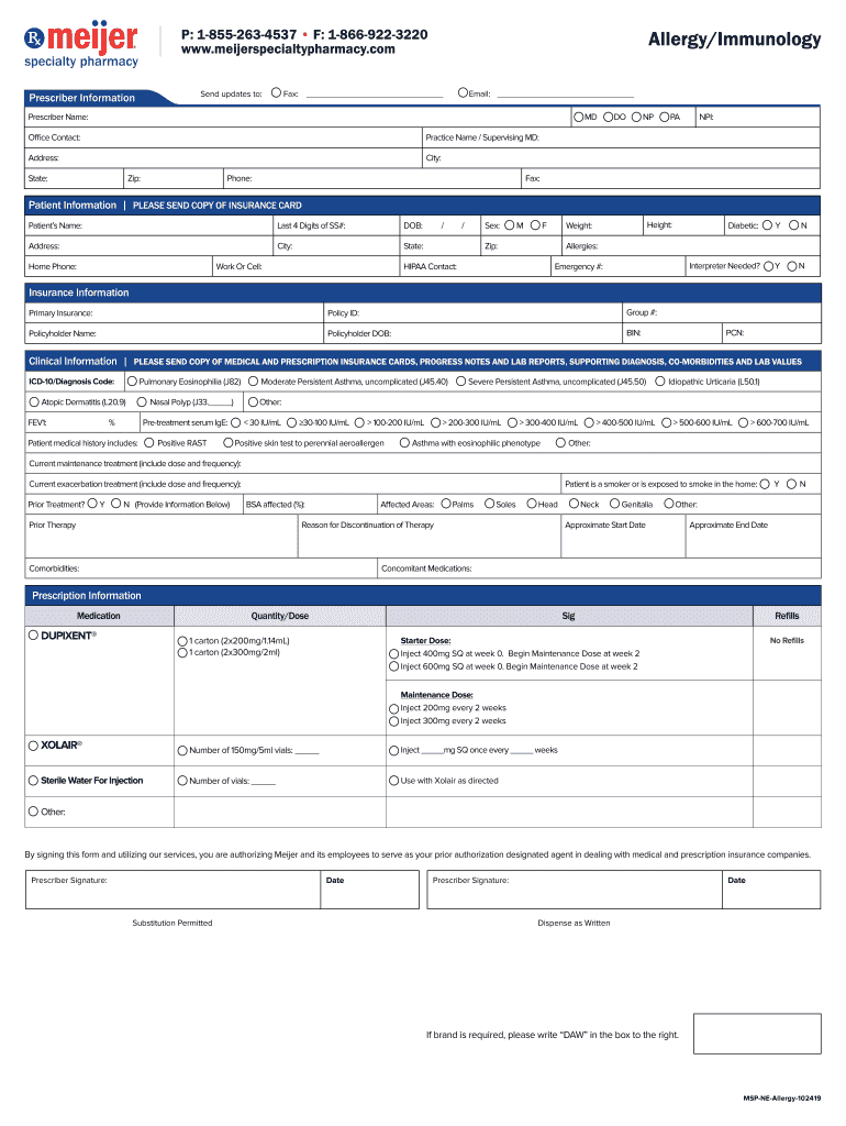 P F Allergy Immunology wwwmeierspecialtyparmacycom Preview on Page 1