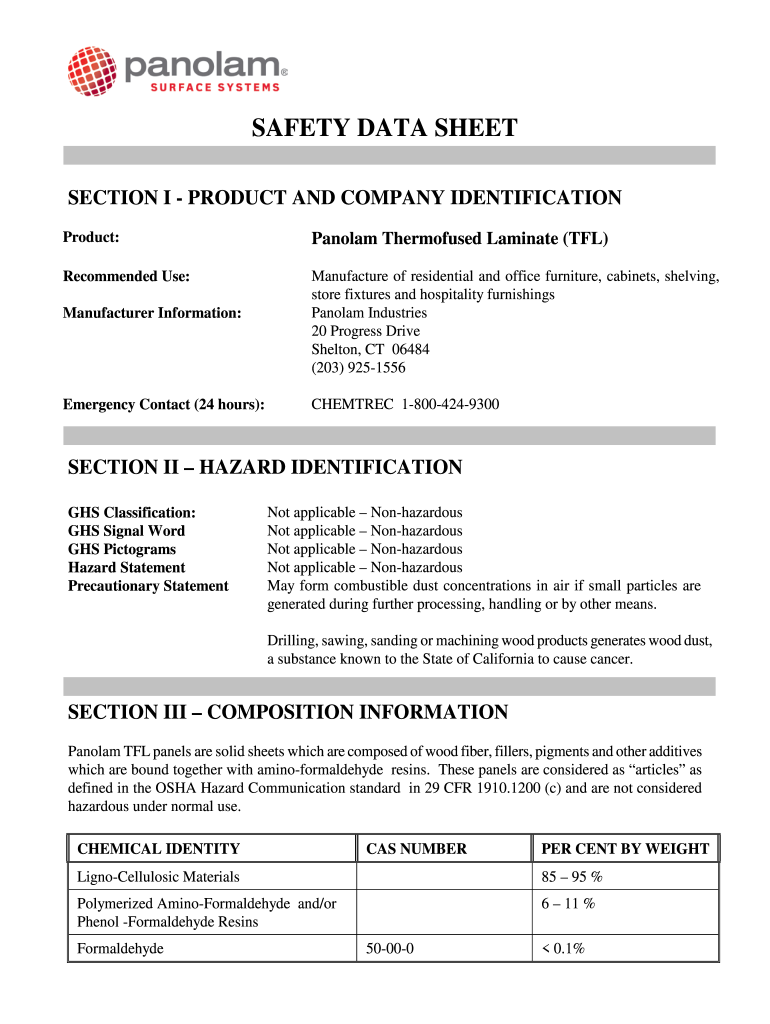 Fillable Online safety data sheet Mercury Wood Products Fax Email