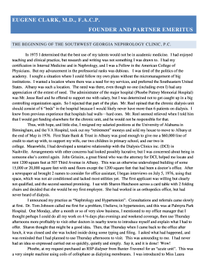 Fillable Online Dr Eugene Clark Southwest Georgia Nephrology Clinic P C Fax Email Print Pdffiller