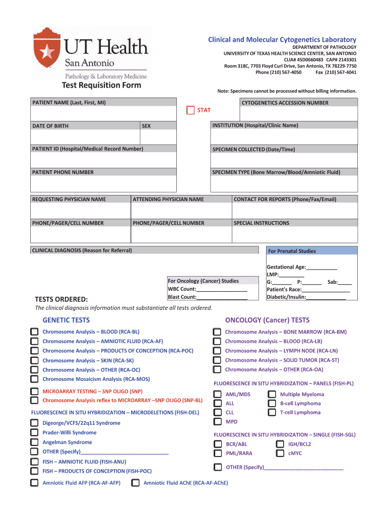 Clinical and Molecular Cytogenetics Laboratory Preview on Page 1