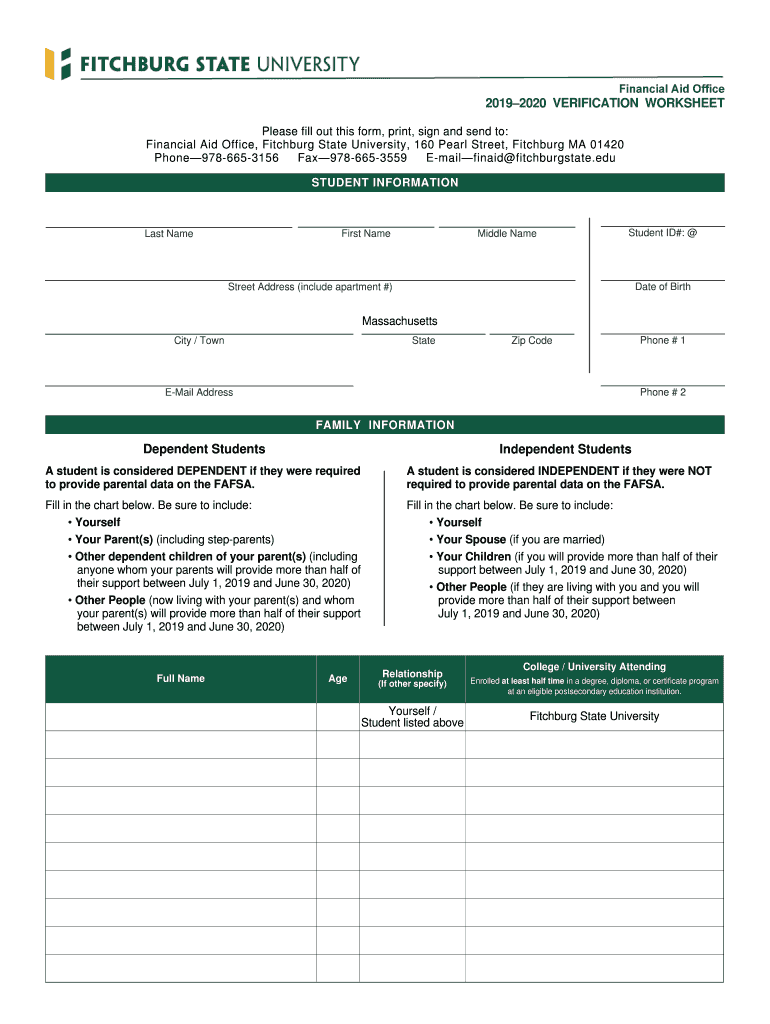 Title IV Authorization and Financial AidFitchburg State Preview on Page 1