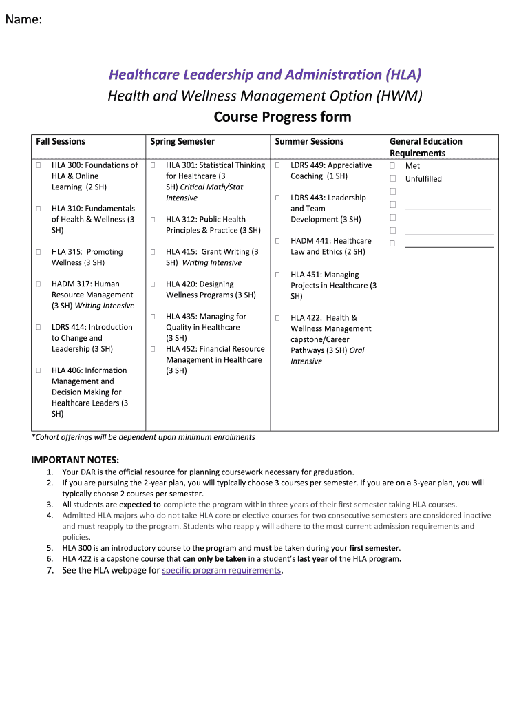 Healthcare Leadership and Administration (HLA) Preview on Page 1