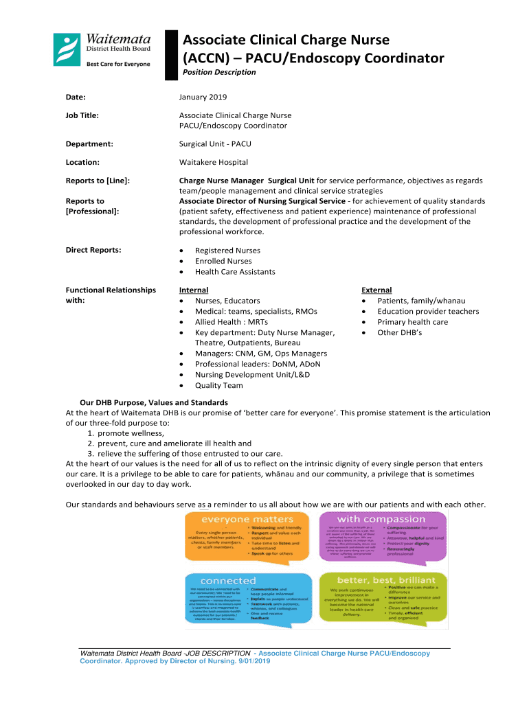 Fillable Online Endoscopy Charge Nurse Jobs, Fax