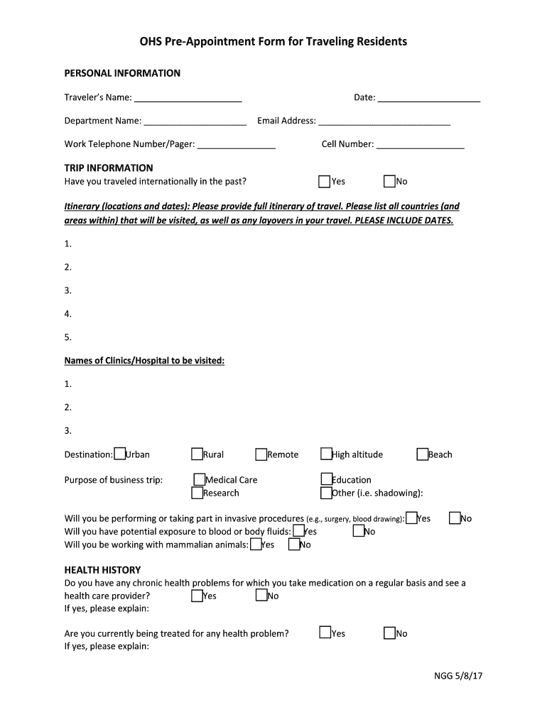 OHS pre-appointment-form-for-traveling-residents docx Preview on Page 1