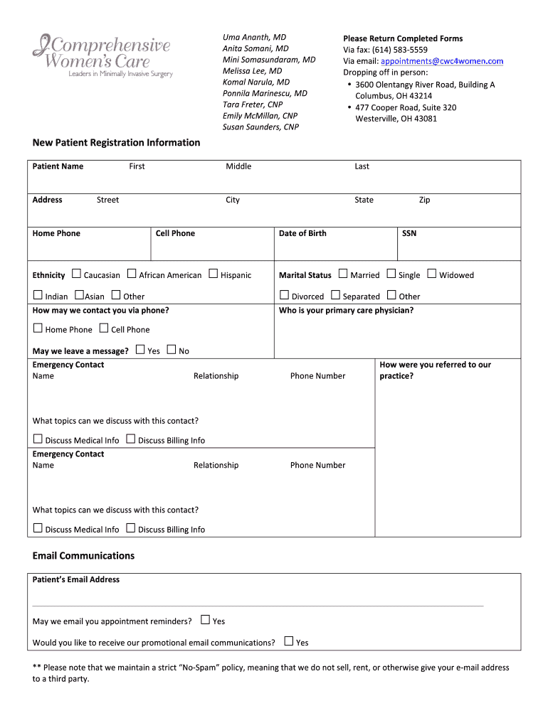 About Comprehensive Womens Care Preview on Page 1