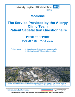 The Service Provided by the Allergy Clinic Team Patient ...