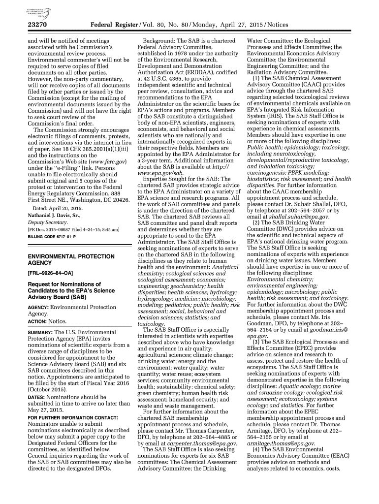 44386 Federal Register Vol 80, No 143 Monday, July 27 Preview on Page 1