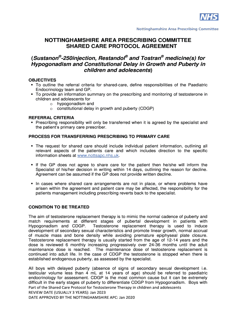 Fillable Online NOTTINGHAMSHIRE AREA PRESCRIBING COMMITTEE Fax