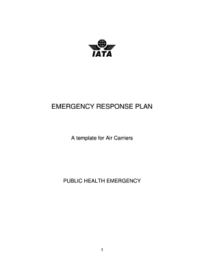 IATA Emergency Response Plan A template for Air Carriers ...