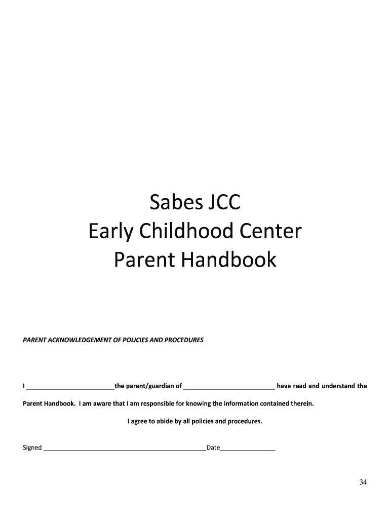 jcc parent handbook Preview on Page 1
