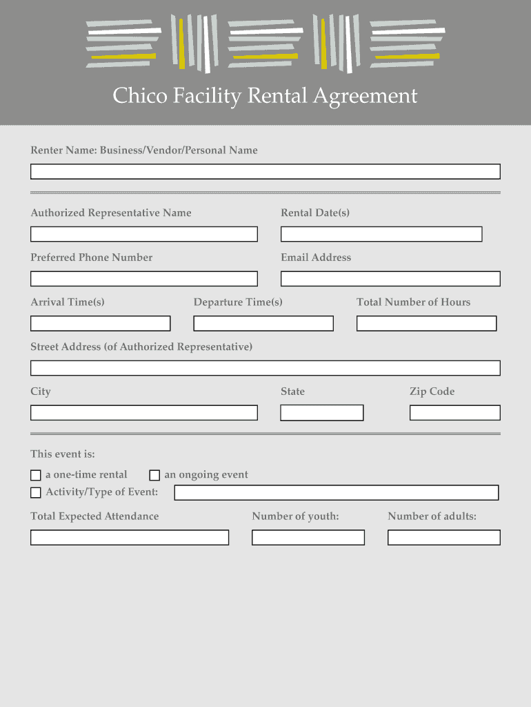 Chico Facility Rental Agreement - bgcnv Preview on Page 1