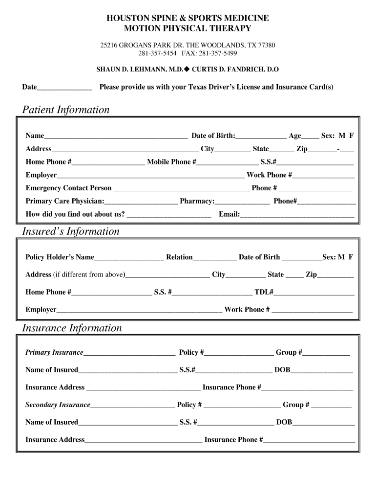 CENTER FOR SPINE, SPORTS and PHYSICAL MEDICINE, P Preview on Page 1