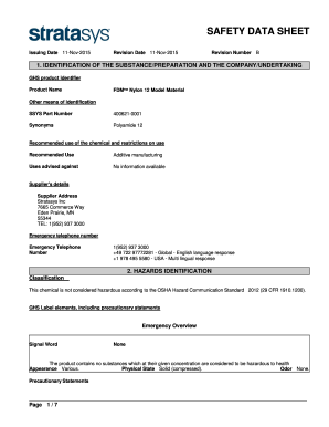 SAFETY DATA SHEET - fisherunitech.com