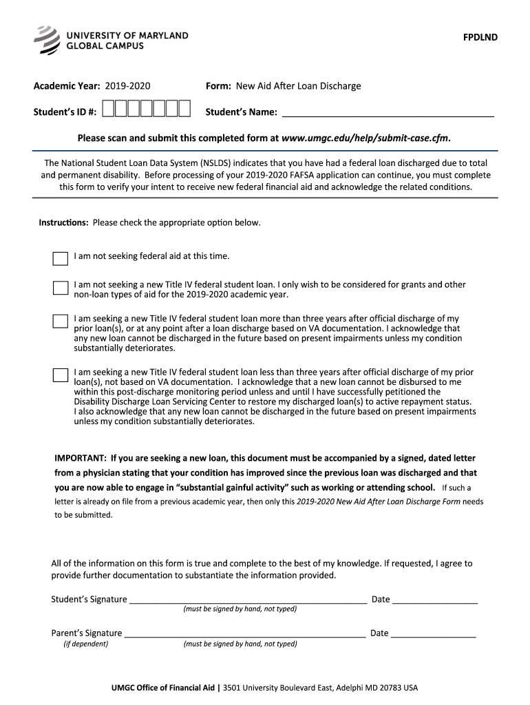 after loan discharge Preview on Page 1